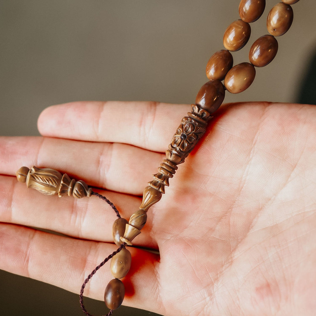 Handcrafted Kuka Wood Tasbeeh Special Carved Imam Bead – WATD076