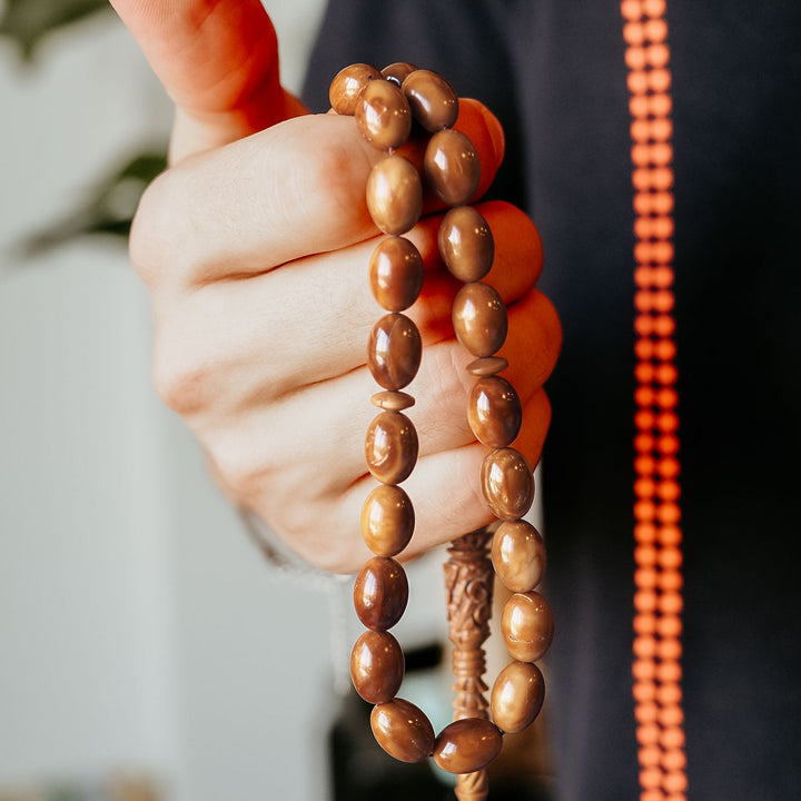 Handcrafted Kuka Wood Tasbeeh Special Carved Imam Bead – WATD076