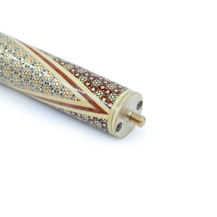 Handcrafted Hatem-Inlaid Wooden Walking Cane with Carrying Case - WAAH148