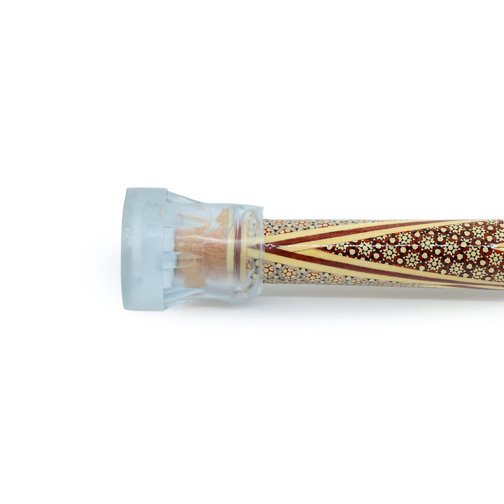 Handcrafted Hatem-Inlaid Wooden Walking Cane with Carrying Case - WAAH148