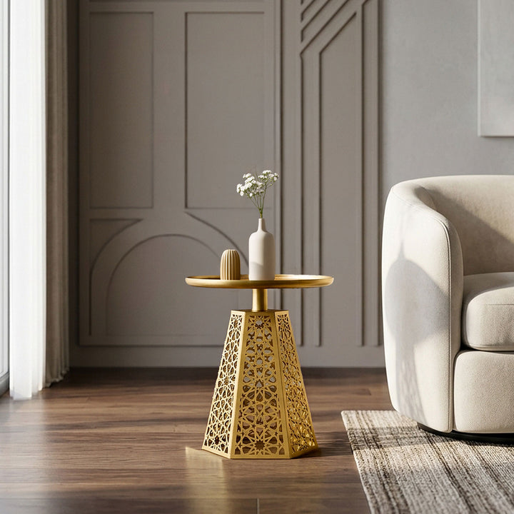 Berlian S Metal Islamic Side Table - WAMZ003