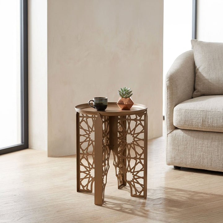 Emas M Metal Islamic Side Table - WAMZ012