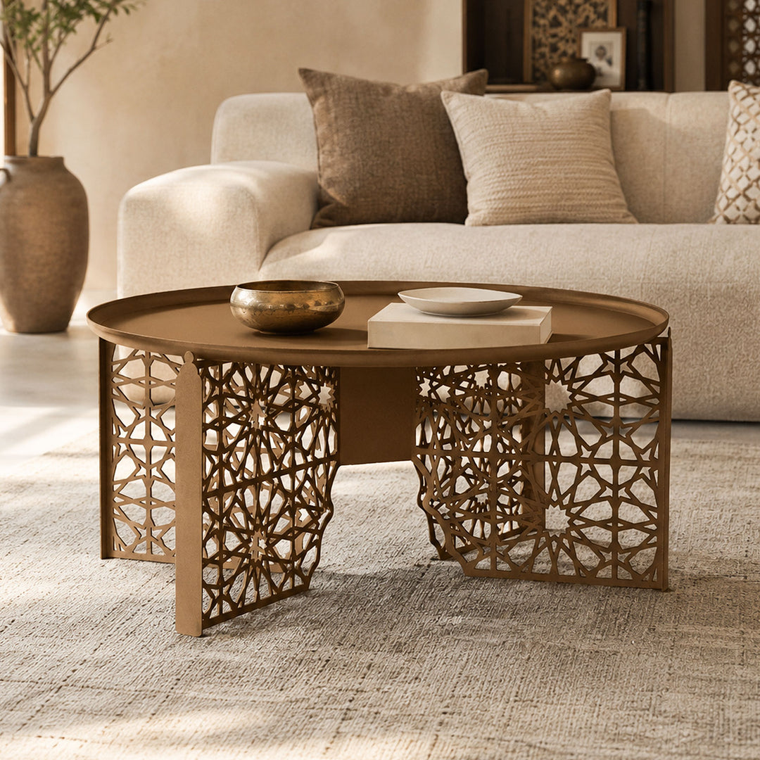 Emas Metal Islamic Coffee Table - WAMZ015