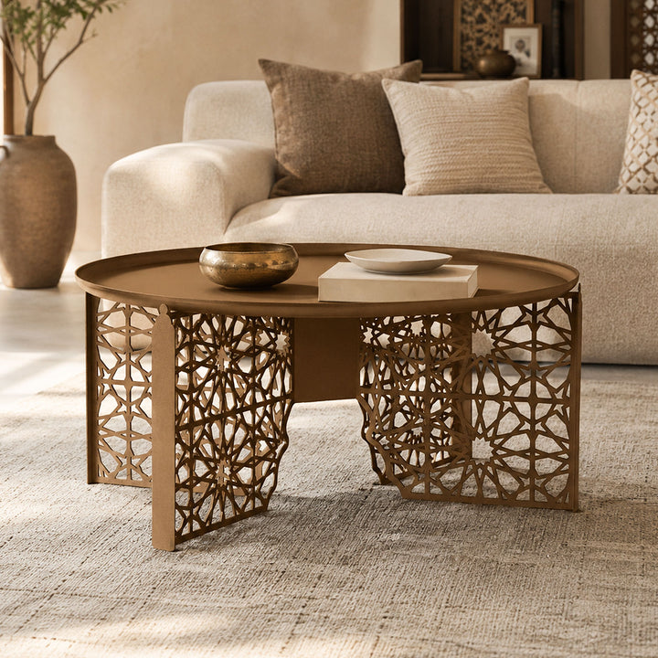 Emas Metal Islamic Coffee Table - WAMZ015