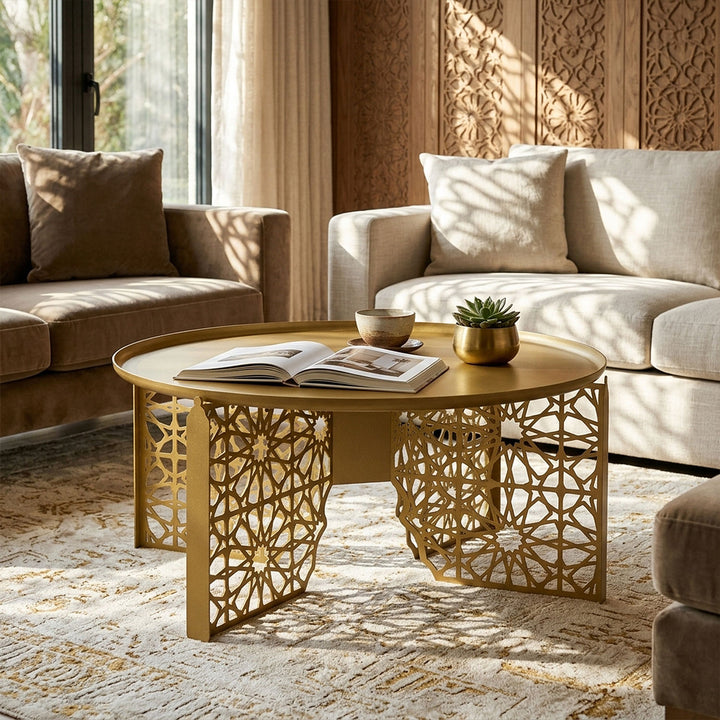 Emas Metal Islamic Coffee Table - WAMZ015