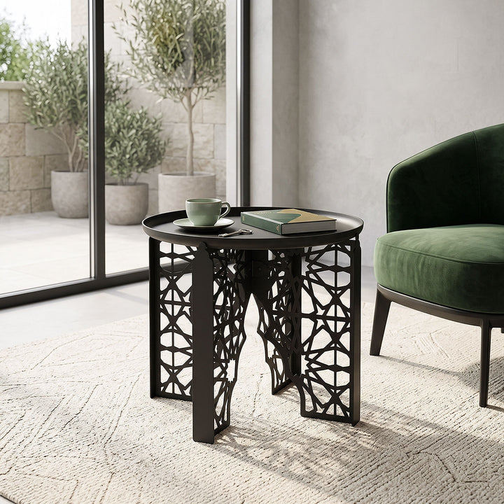 Emas S Metal Islamic Side Table - WAMZ014