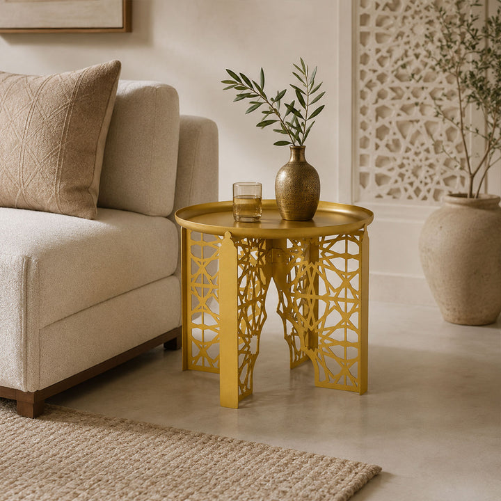 Emas S Metal Islamic Side Table - WAMZ014