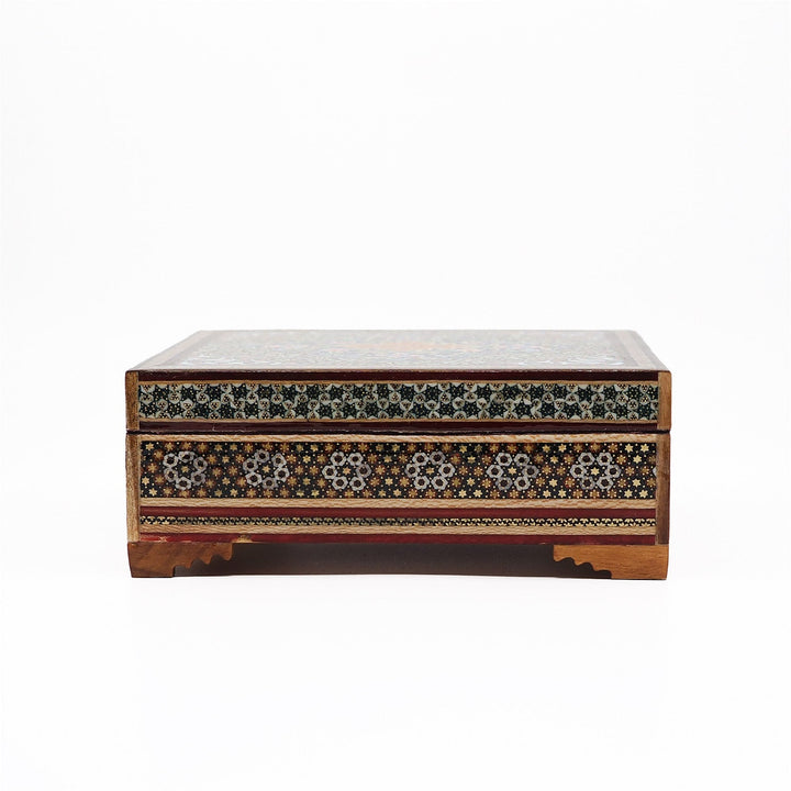 Handmade Hatem-Inlaid Wooden Decorative Box – WAAH157