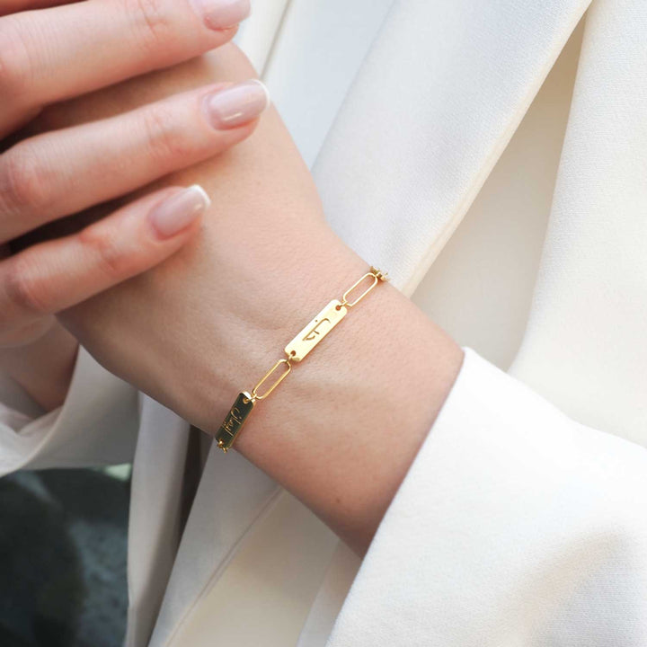 Faith, Patience, and Love Written Silver Bracelet - WAMT026