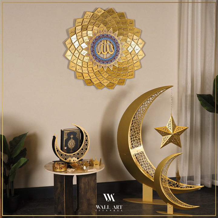 3D Metal Ramadan Moon Decor - WAMH110