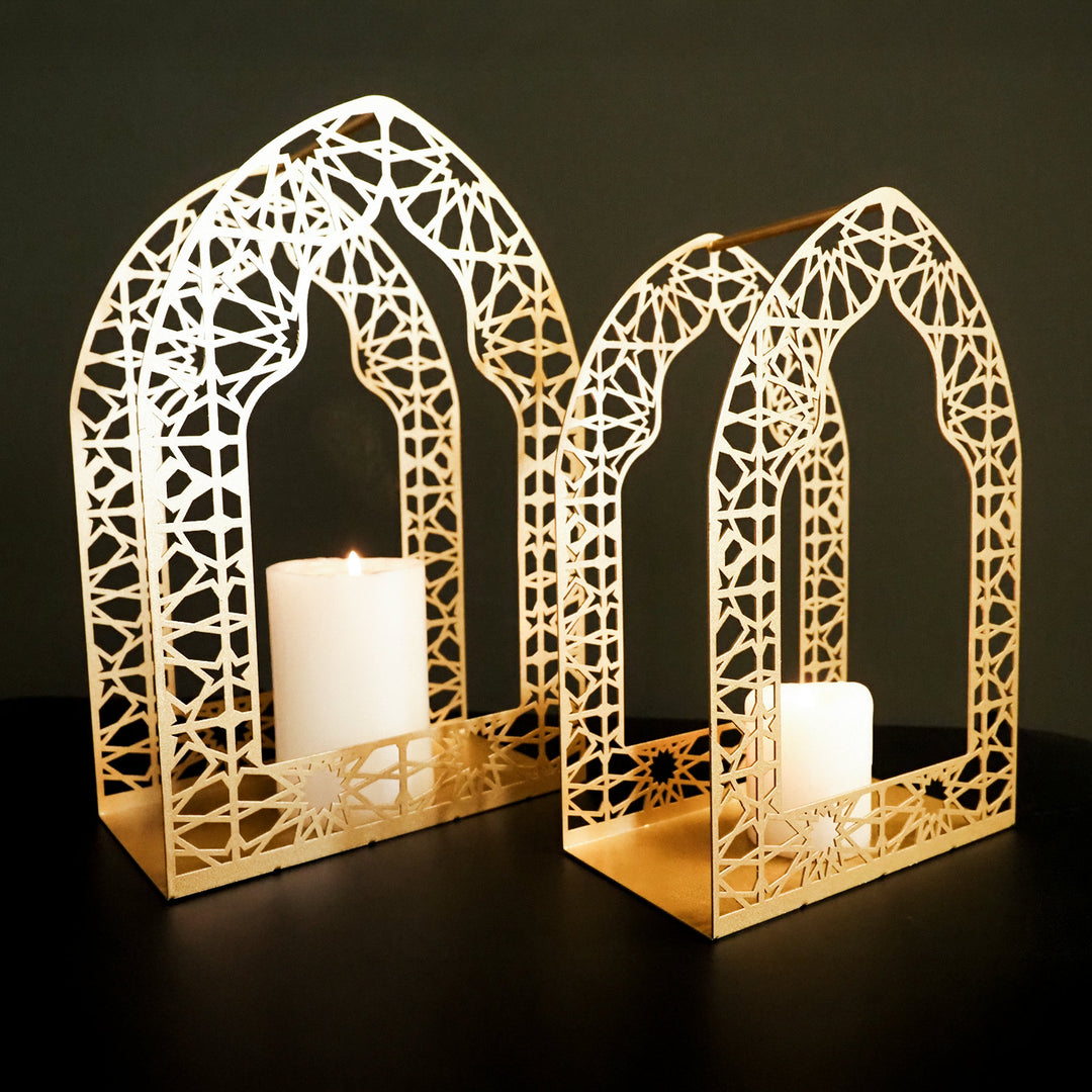 Metal Ramadan Candle Holder Set of 2 - WAMH168