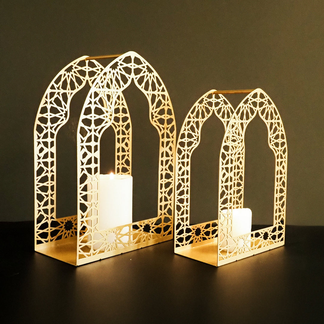 Metal Ramadan Candle Holder Set of 2 - WAMH168