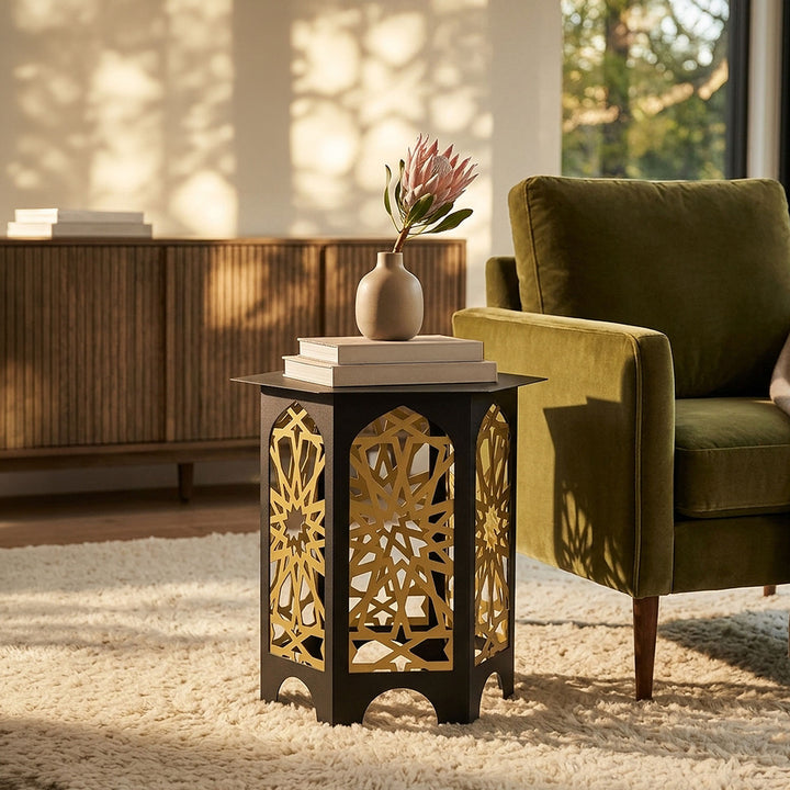 Ottoman Metal Islamic Side Table - WAMZ001