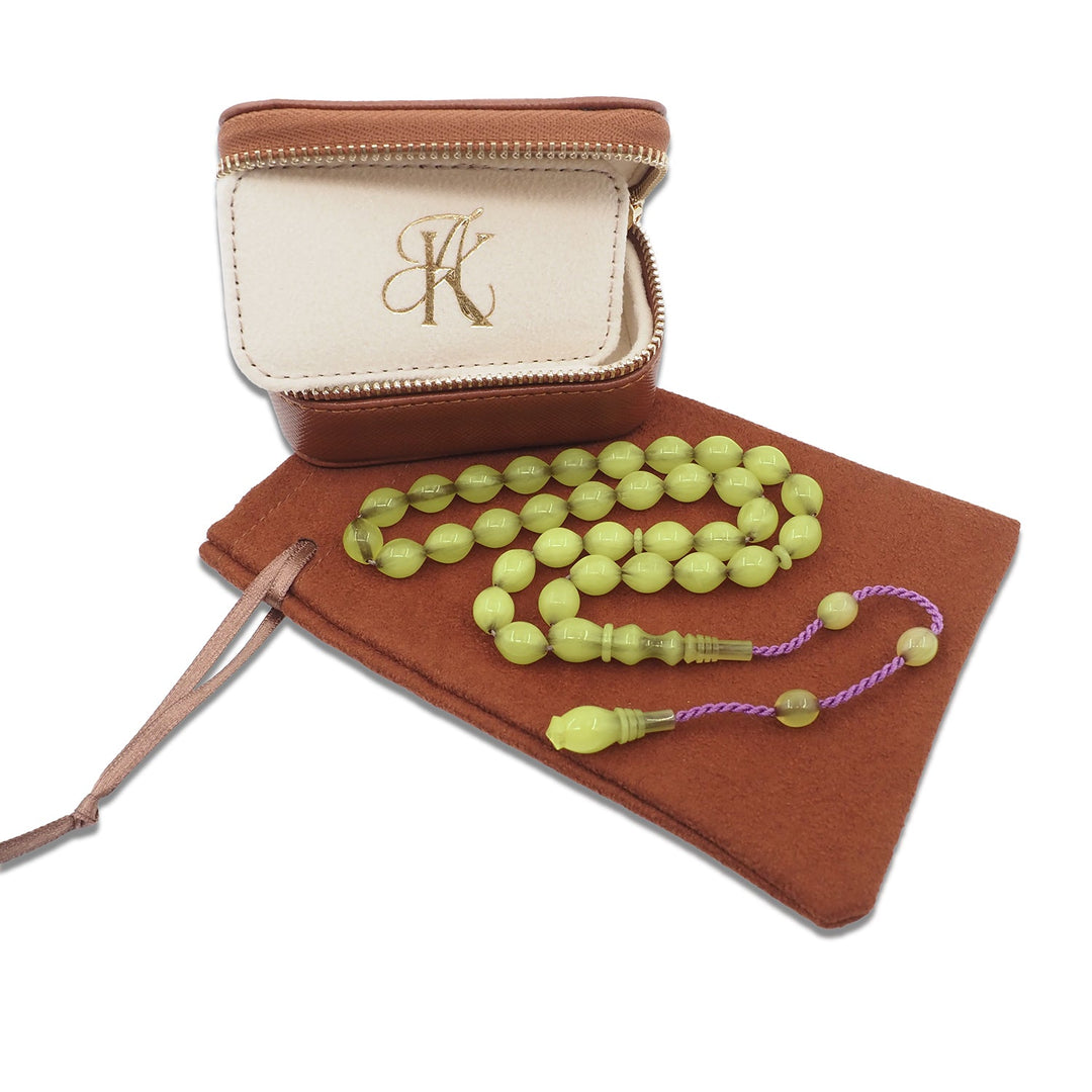 Aydın Köksal Master-Crafted Pressed Amber Tasbeeh with Special Box - WATD852