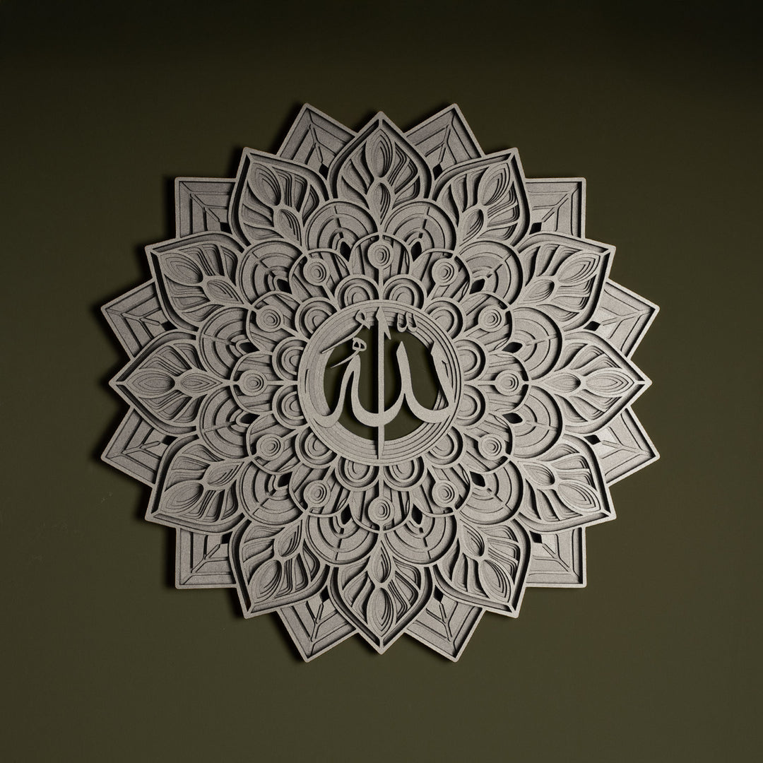 3D Multilayer Allah Written Wooden Islamic Wall Art - WAAH004
