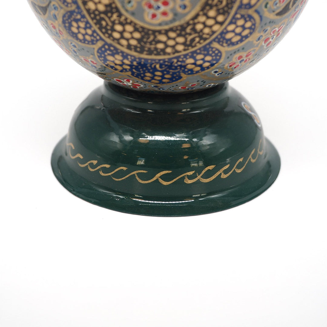 Tulip Motif | Persian Hand-Embellished Ostrich Egg Decor - WAAH019