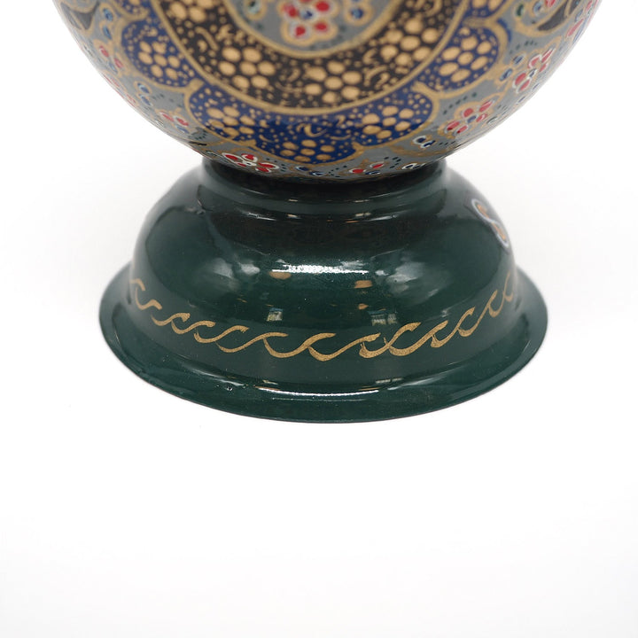 Tulip Motif | Persian Hand-Embellished Ostrich Egg Decor - WAAH019