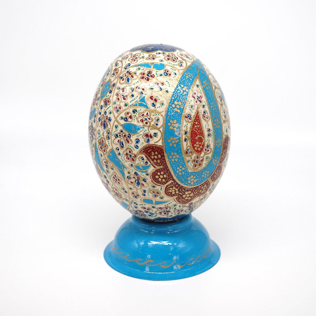 Ayat An-Nur | Persian Hand-Embellished Ostrich Egg Decor - WAAH022