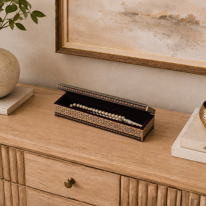 Hatem-Inlaid Wooden Box - WAAH025