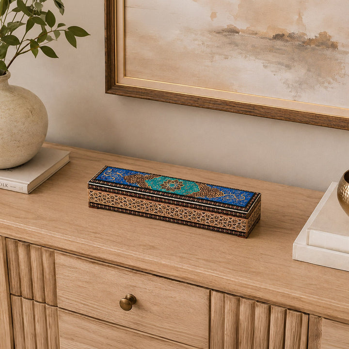 Hatem-Inlaid Wooden Box - WAAH025