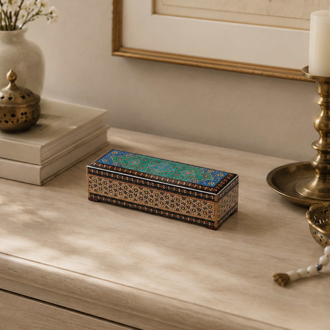 Hatem-Inlaid Wooden Box - WAAH026