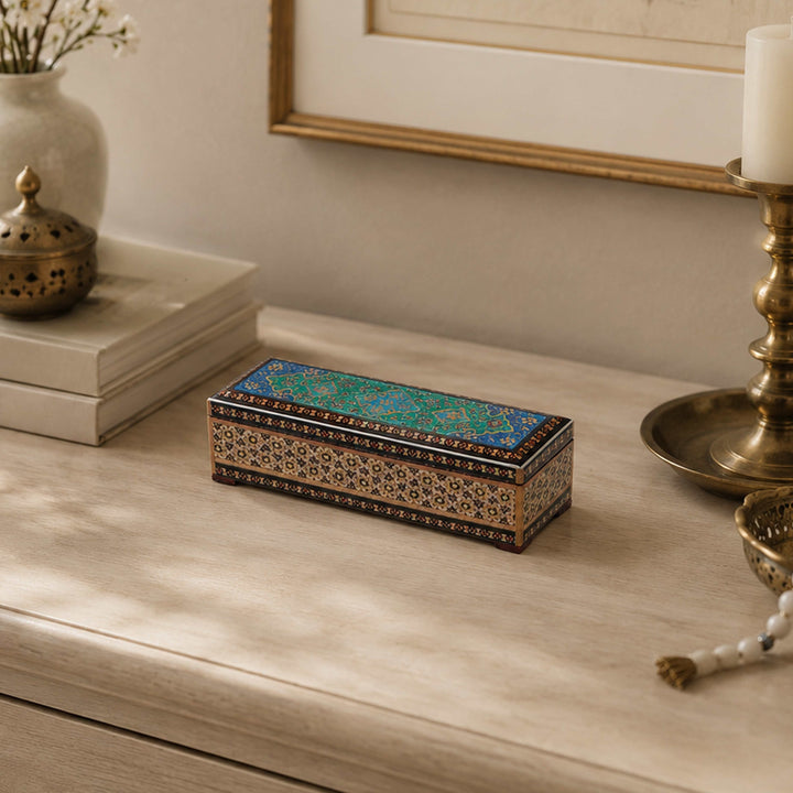 Hatem-Inlaid Wooden Box - WAAH026