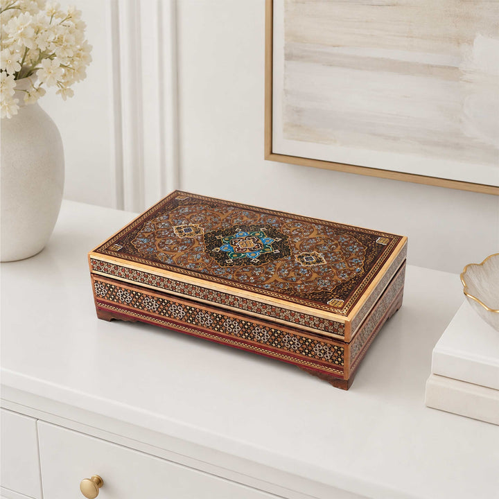 Hatem-Inlaid Wooden Box - WAAH032