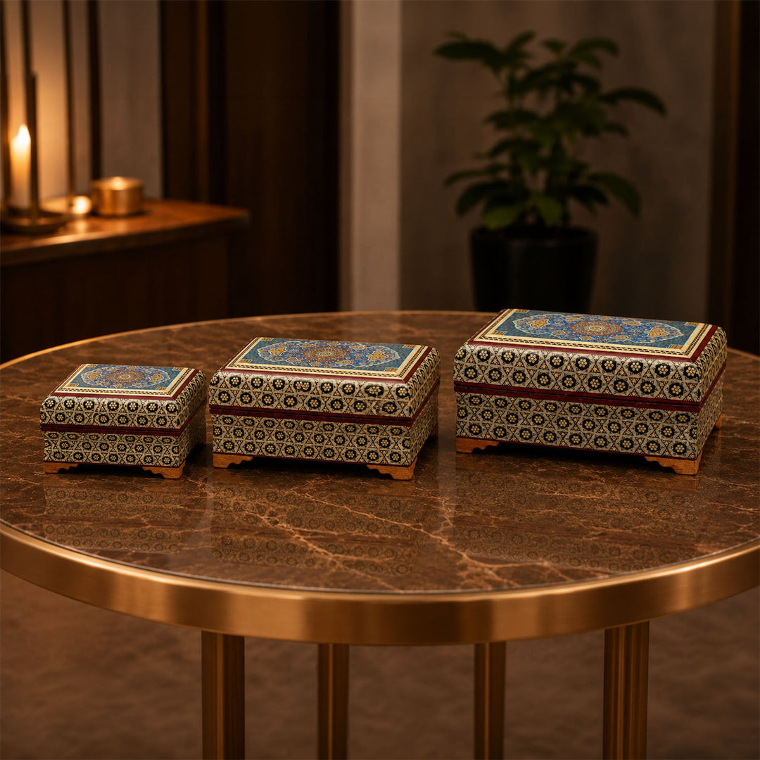 Hatem-Inlaid Wooden Box - WAAH035