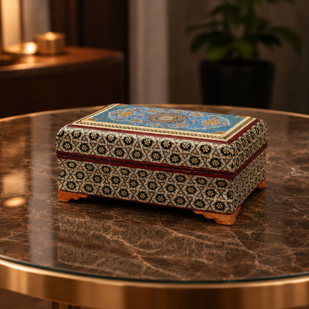 Hatem-Inlaid Wooden Box - WAAH036