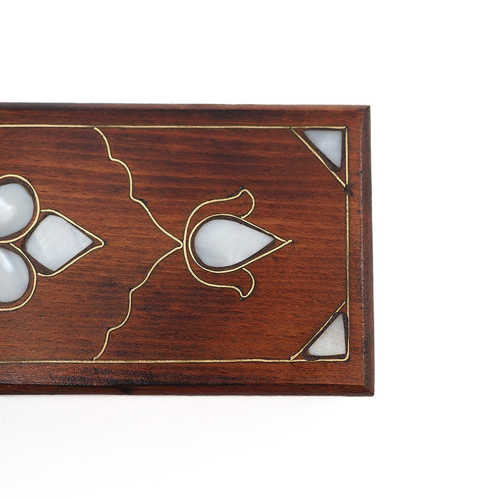 Handcrafted Mother-of-Pearl &amp; Copper Wire Inlaid Long Wooden Box – WAAH043