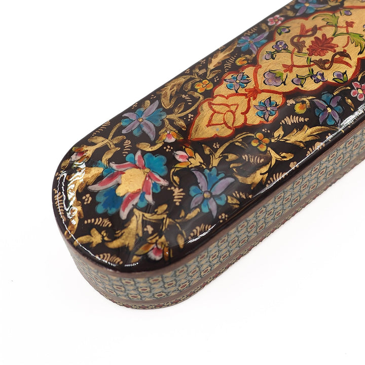 Traditional Motif | Handcrafted Hatem-Inlaid Sliding-Lid Wooden Box - WAAH066