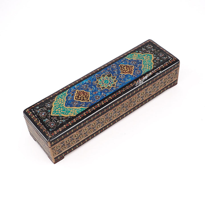 Traditional Motif | Handcrafted Hatem-Inlaid Wooden Box - WAAH077