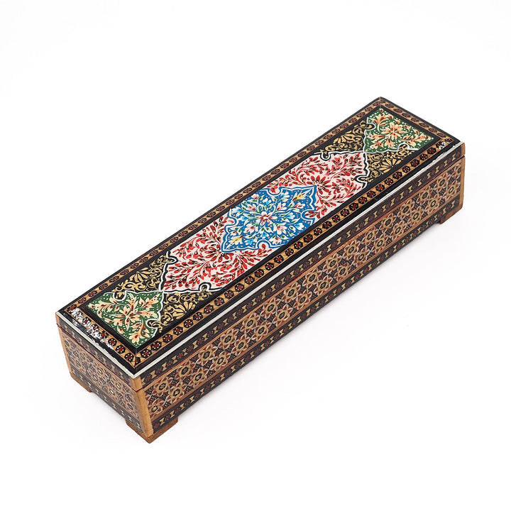 Traditional Motif | Handcrafted Hatem-Inlaid Wooden Box - WAAH080