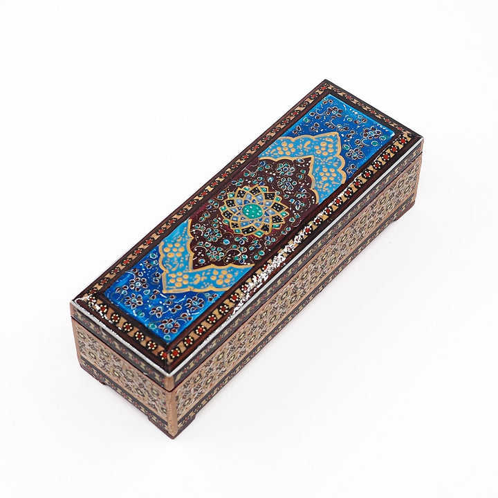 Traditional Motif | Handcrafted Hatem-Inlaid Wooden Box - WAAH101
