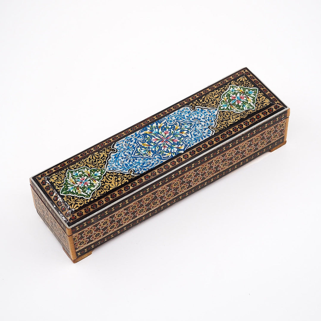 Traditional Motif | Handcrafted Hatem-Inlaid Wooden Box - WAAH104
