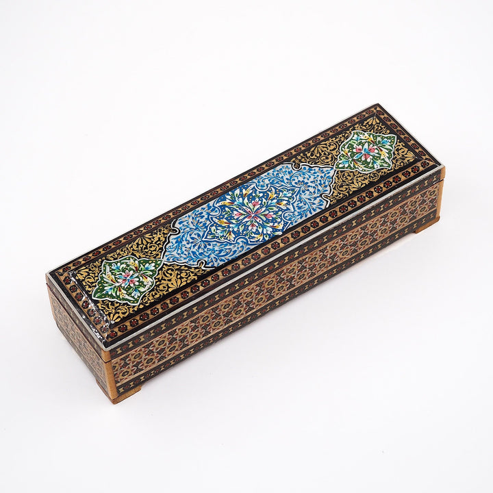 Traditional Motif | Handcrafted Hatem-Inlaid Wooden Box - WAAH104