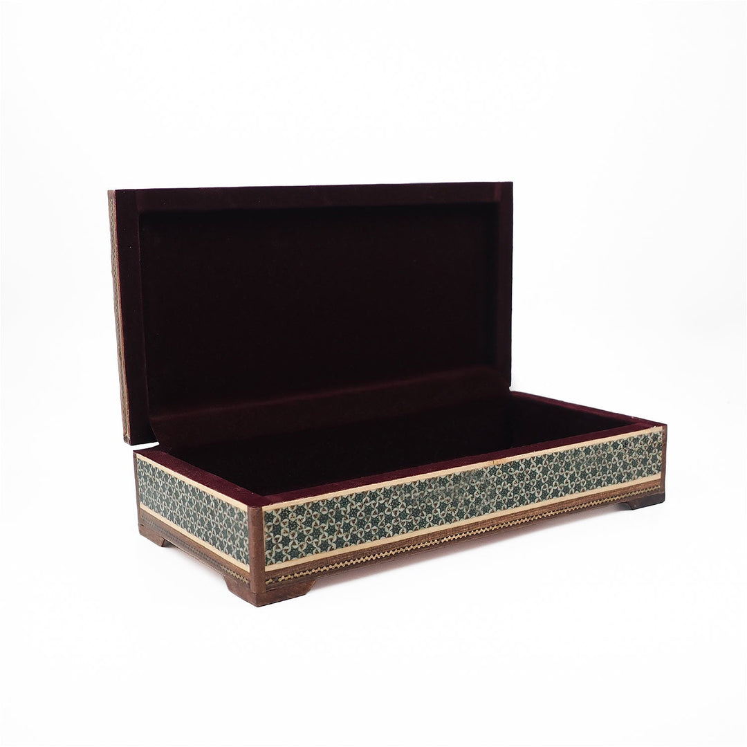 Traditional Motif | Handcrafted Hatem-Inlaid Wooden Box - WAAH114