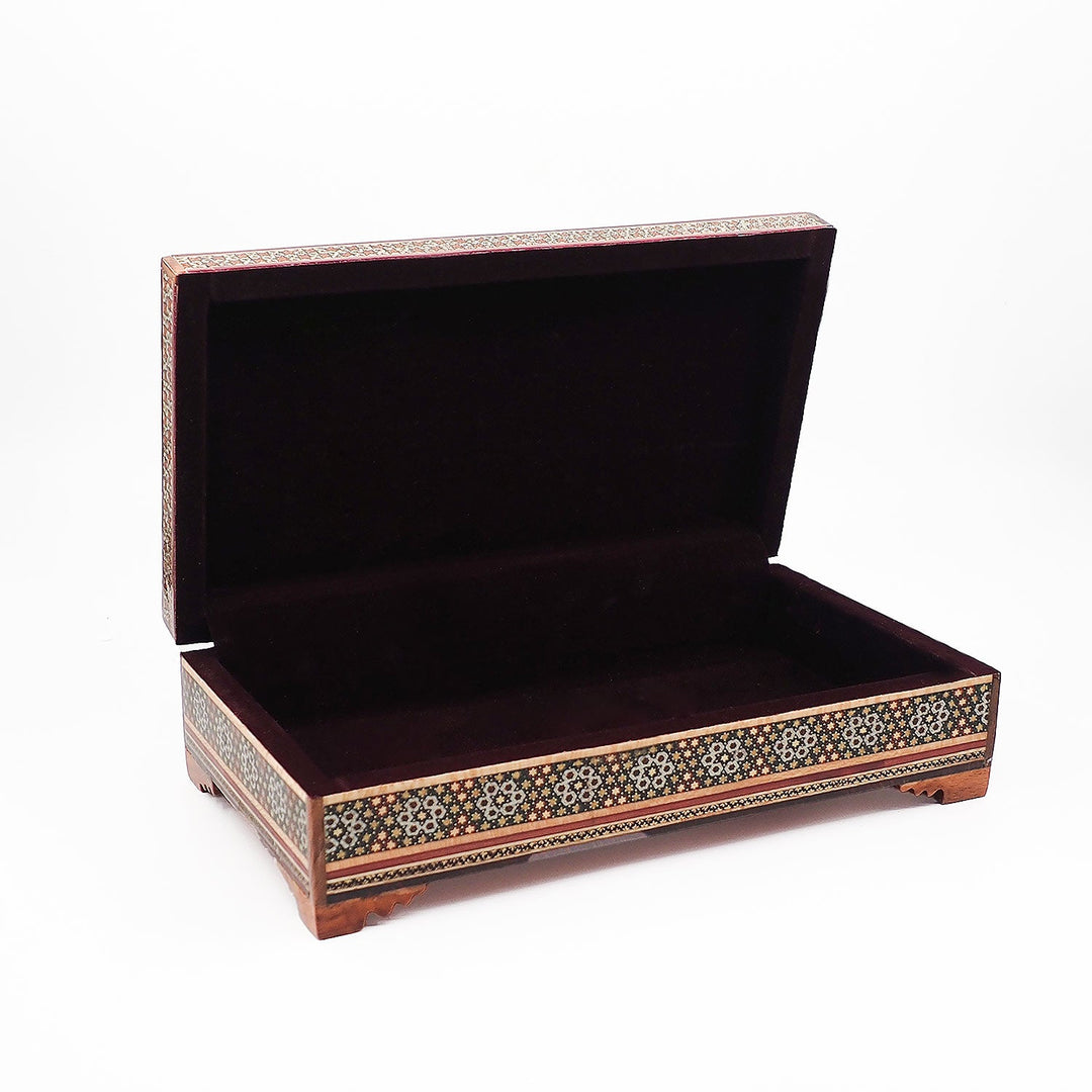 Traditional Motif | Handcrafted Hatem-Inlaid Wooden Box - WAAH115