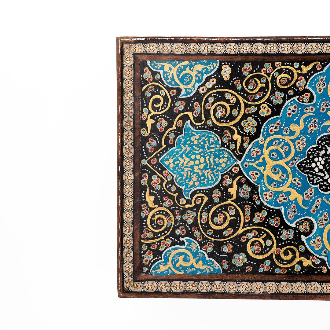 Traditional Motif | Handcrafted Hatem-Inlaid Wooden Box - WAAH115