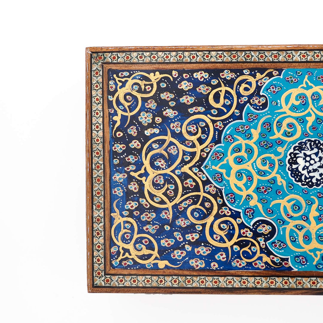 Traditional Motif | Handcrafted Hatem-Inlaid Wooden Box - WAAH117