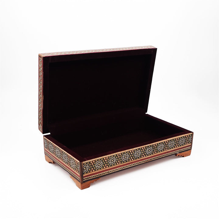 Traditional Motif | Handcrafted Hatem-Inlaid Wooden Box - WAAH117