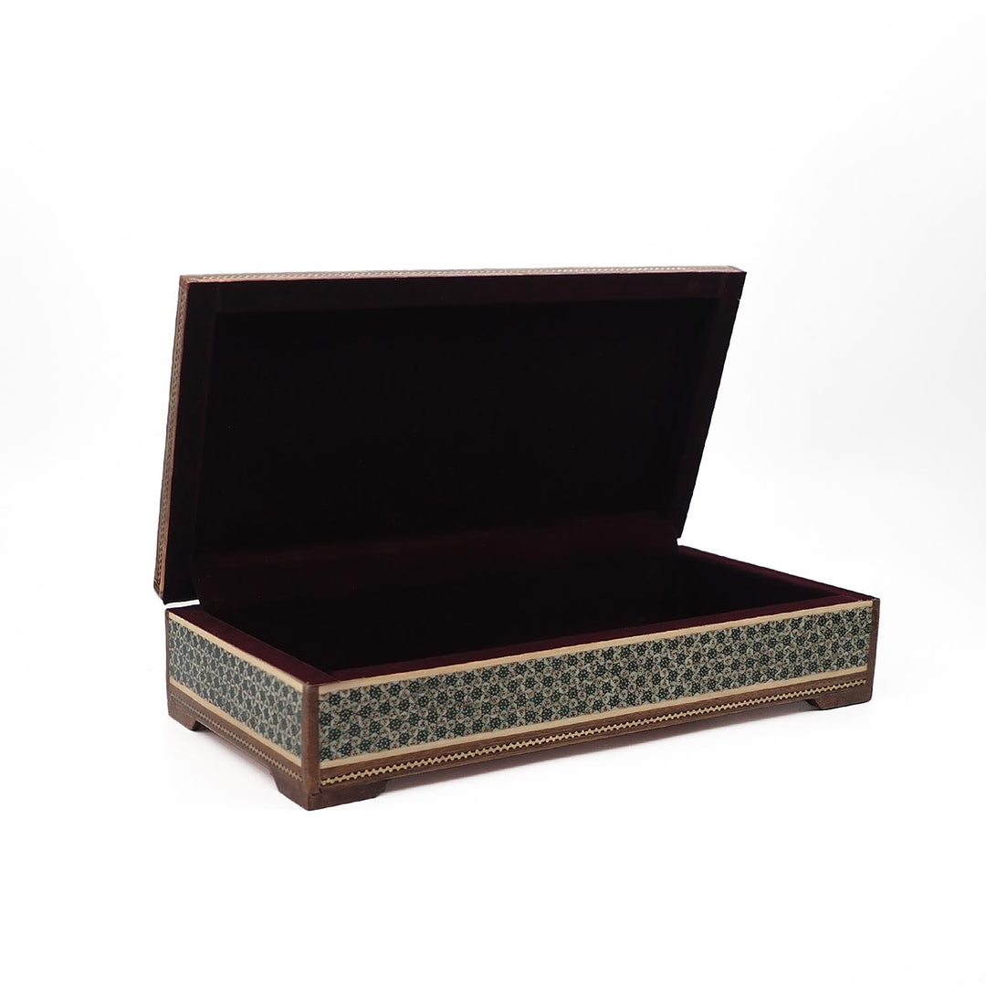 Traditional Motif | Handcrafted Hatem-Inlaid Wooden Box - WAAH118