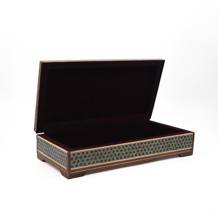 Traditional Motif | Handcrafted Hatem-Inlaid Wooden Box - WAAH118