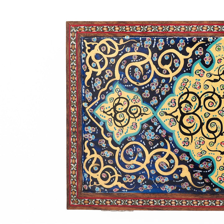 Traditional Motif | Handcrafted Hatem-Inlaid Wooden Box - WAAH118