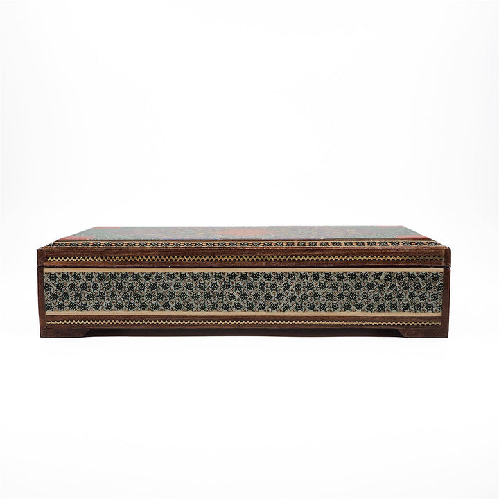 Traditional Motif | Handcrafted Hatem-Inlaid Wooden Box - WAAH119