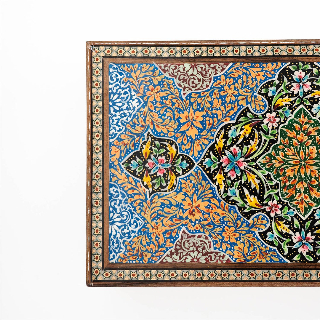 Traditional Motif | Handcrafted Hatem-Inlaid Wooden Box - WAAH120