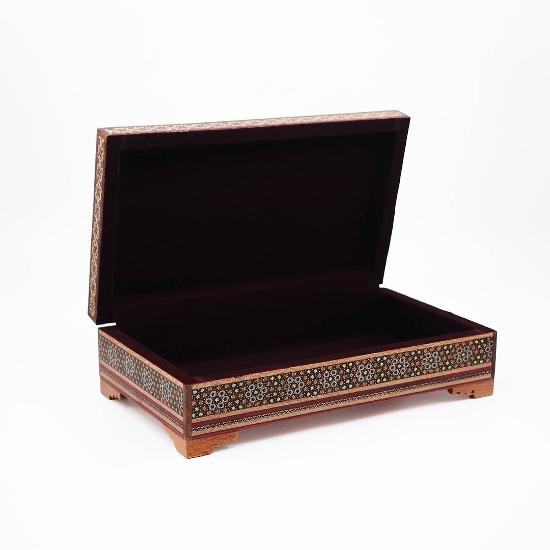 Traditional Motif | Handcrafted Hatem-Inlaid Wooden Box - WAAH121