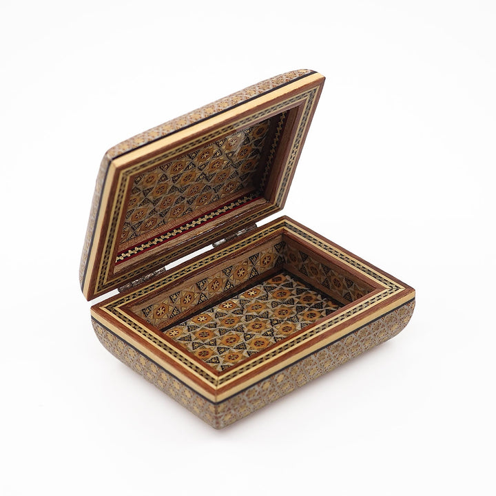 Handcrafted Hatem-Inlaid Wooden Box - WAAH123