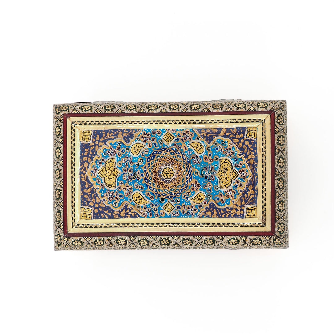 Traditional Motif | Handcrafted Hatem-Inlaid Wooden Box - WAAH125