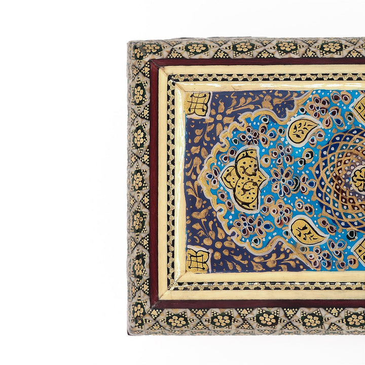 Traditional Motif | Handcrafted Hatem-Inlaid Wooden Box - WAAH125